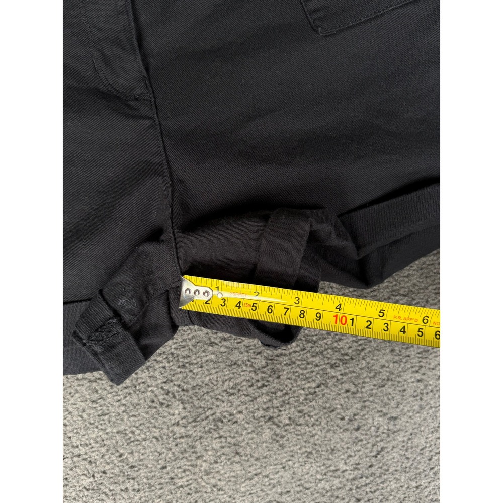 Papaya Denim Black Rolled Cuff Stretch Cotton Shorts Womens Size 18 Plus Size - Picture 6 of 9